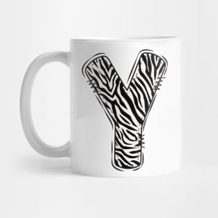 Zebra Letter Y Mug